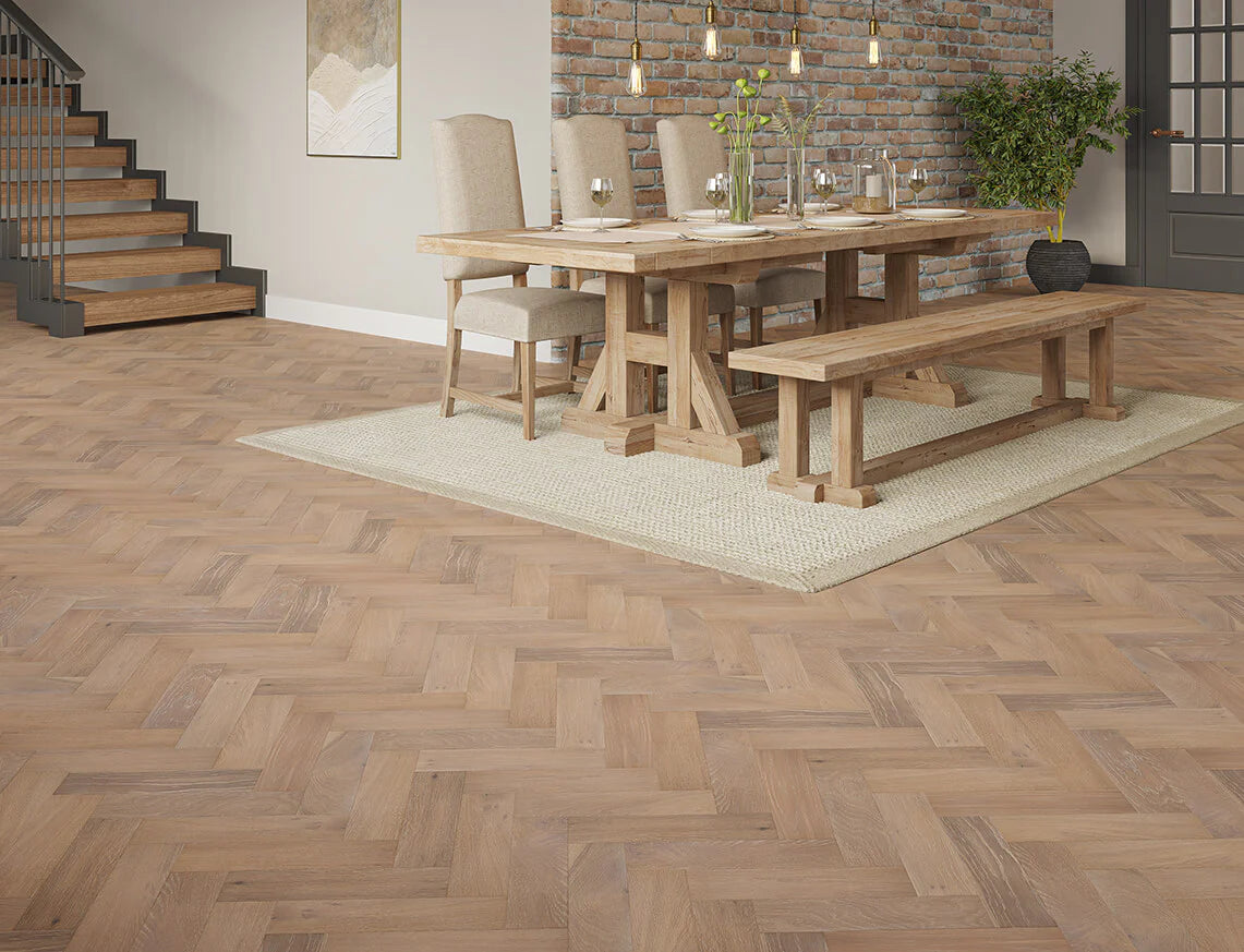 Verona Chatsworth Herringbone Oak Engineered Wood Flooring
