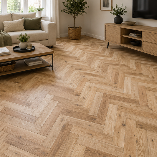 PrimeLine Hensley Oak 20mm Herringbone Brushed & Oiled Engineered Wood Flooring