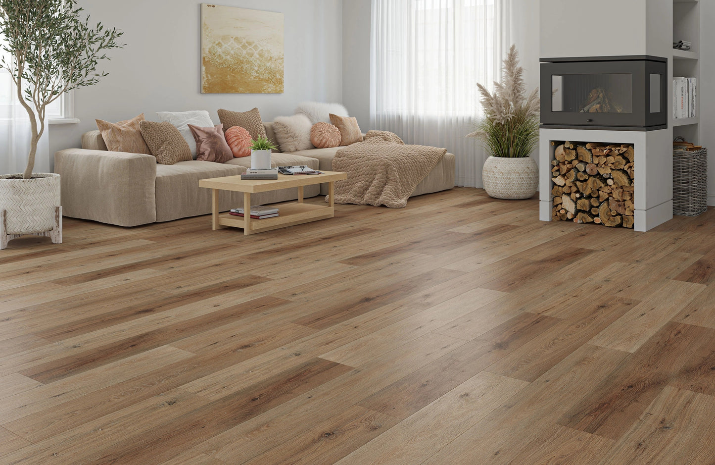 Regency Lancaster Oak 6.5mm Straight Plank LVT Flooring SPC Rigid Core