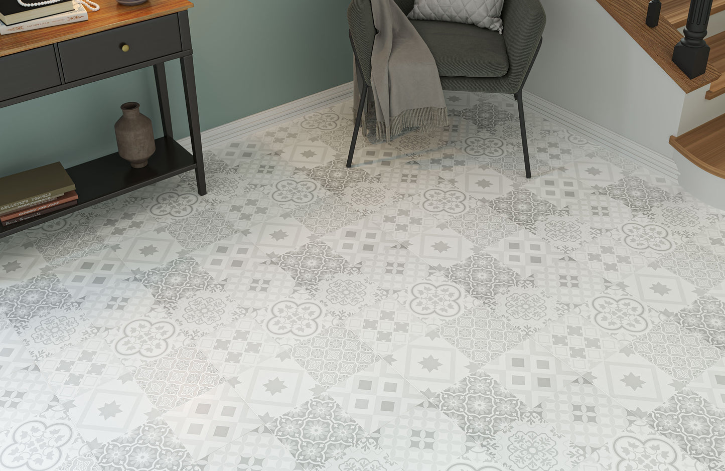 8mm Wexley Rosebury Tiles Laminate Flooring
