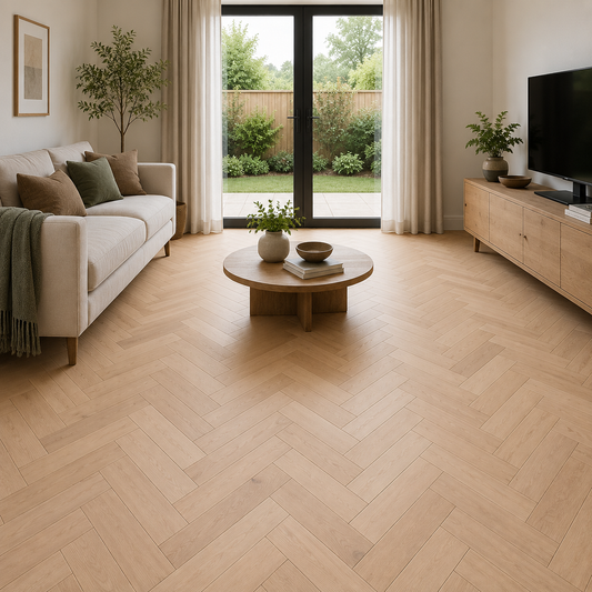 Verona Brightwood Herringbone Oak Engineered Wood Flooring