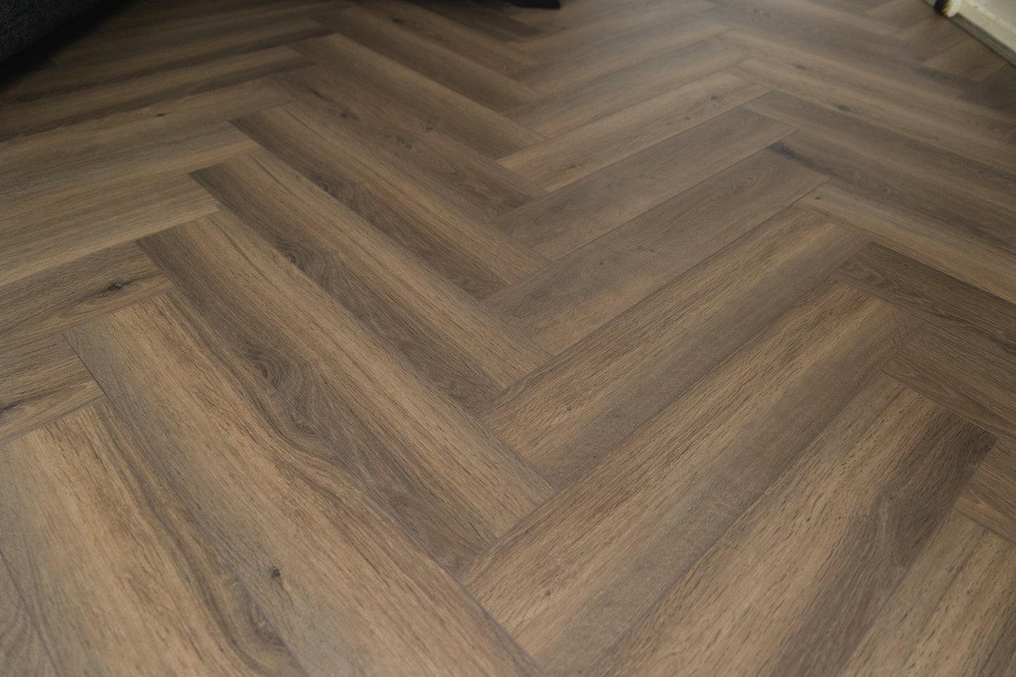 Forenzo Charcoal Trufflewood Herringbone Laminate Flooring
