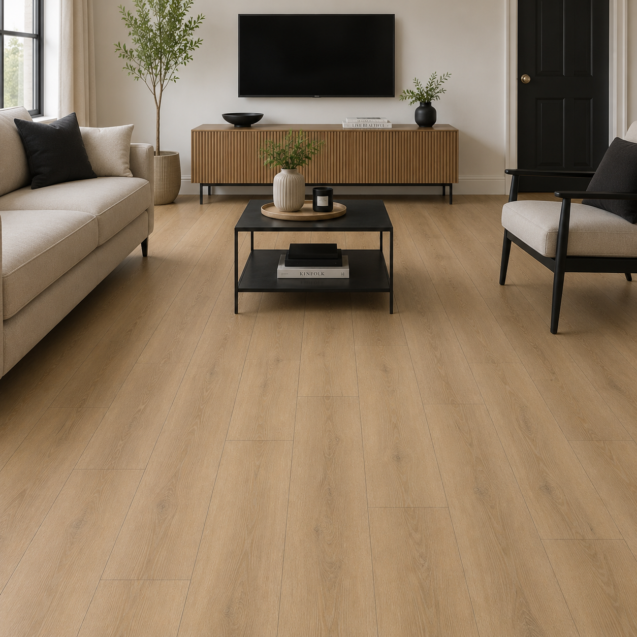 Waterproof Natural Oak Plank LVT Rigid Core SPC Click Luxury Vinyl Tile Flooring