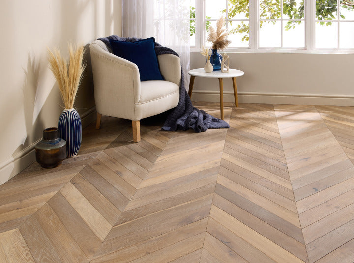 Lumen Hearthwood Chevron 15mm Engineered Wood Flooring