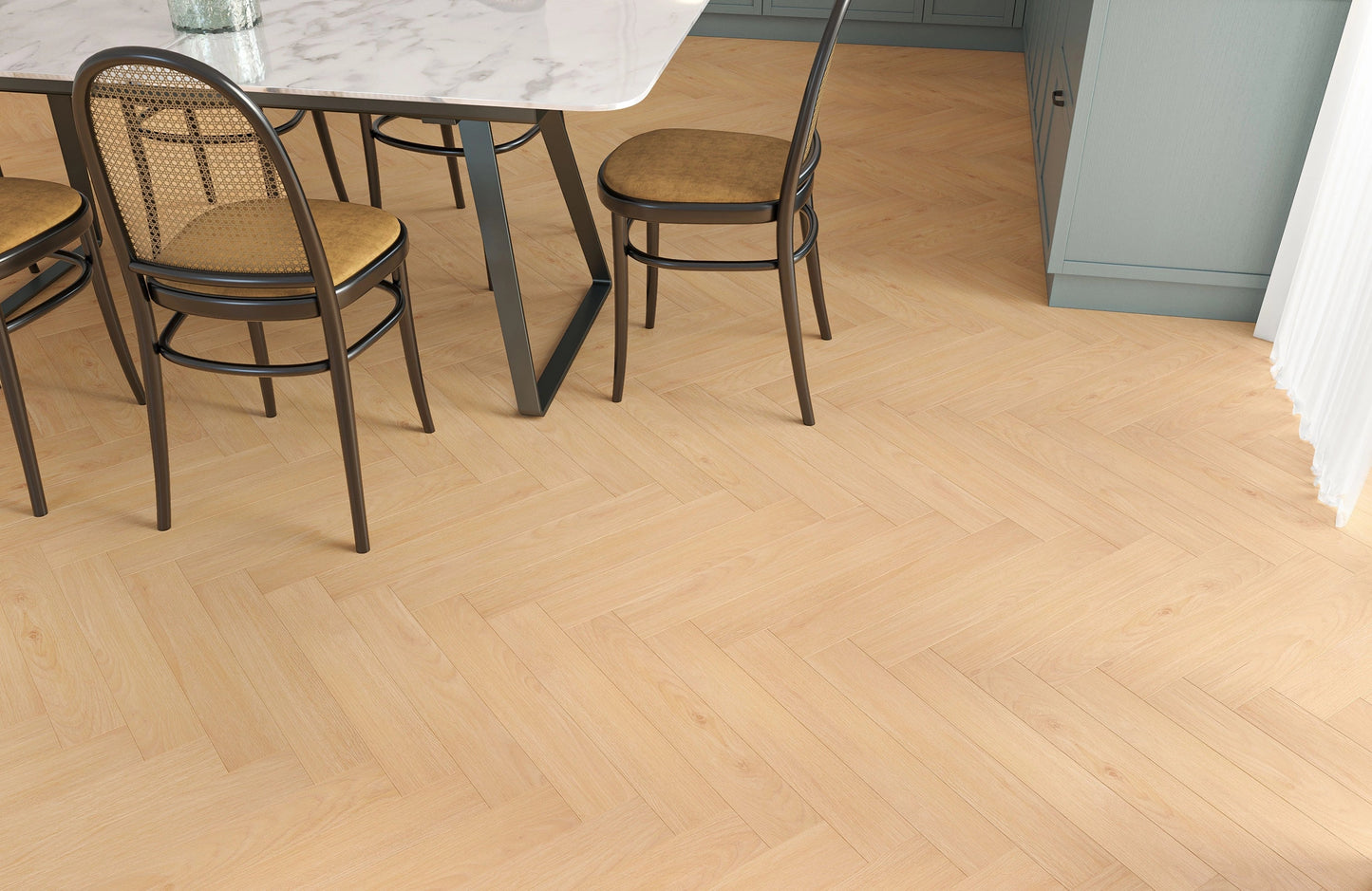Kingsley 8mm Natural Oak Herringbone Laminate Flooring