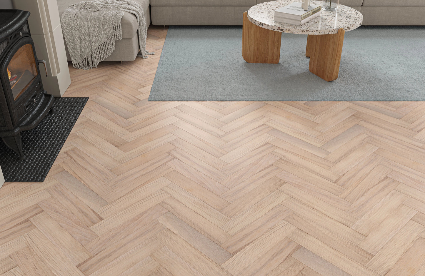 PrimeLine Alston Oak 20mm Herringbone Engineered Wood Flooring