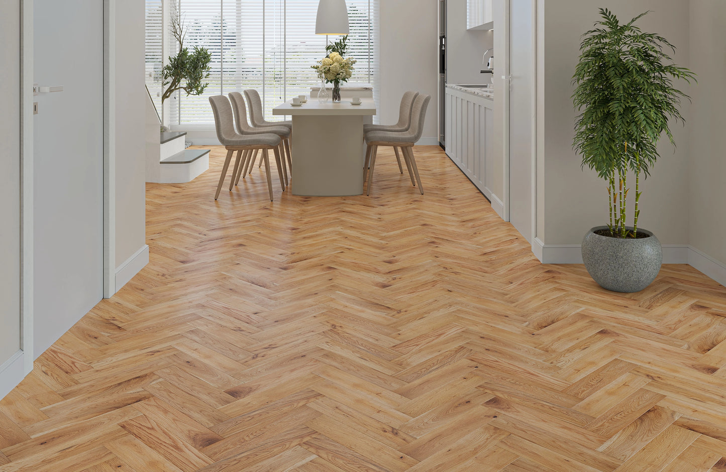 Alvara Timber Solid Oak Herringbone Flooring