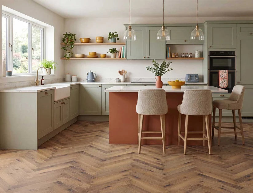 Alba Barewood Oak Herringbone 2.5mm Glue Down LVT