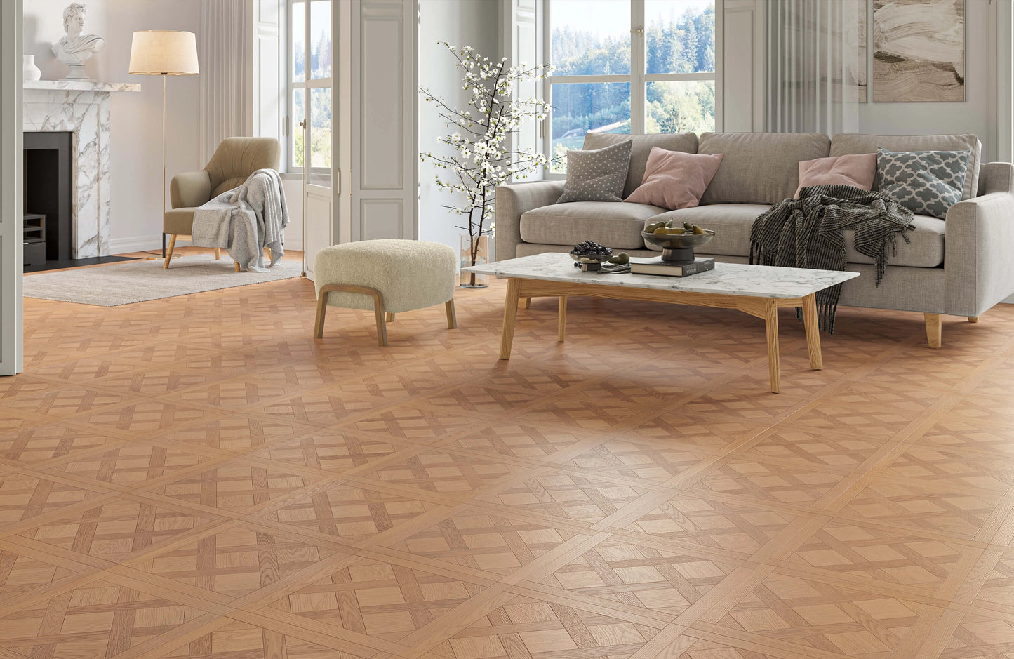 12mm Bramwell Oak Versailles Laminate Flooring