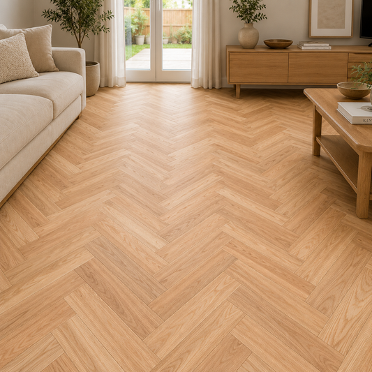 Holloway Keswick Oak 15mm Herringbone Brushed & Lacquered Engineered Wood Flooring