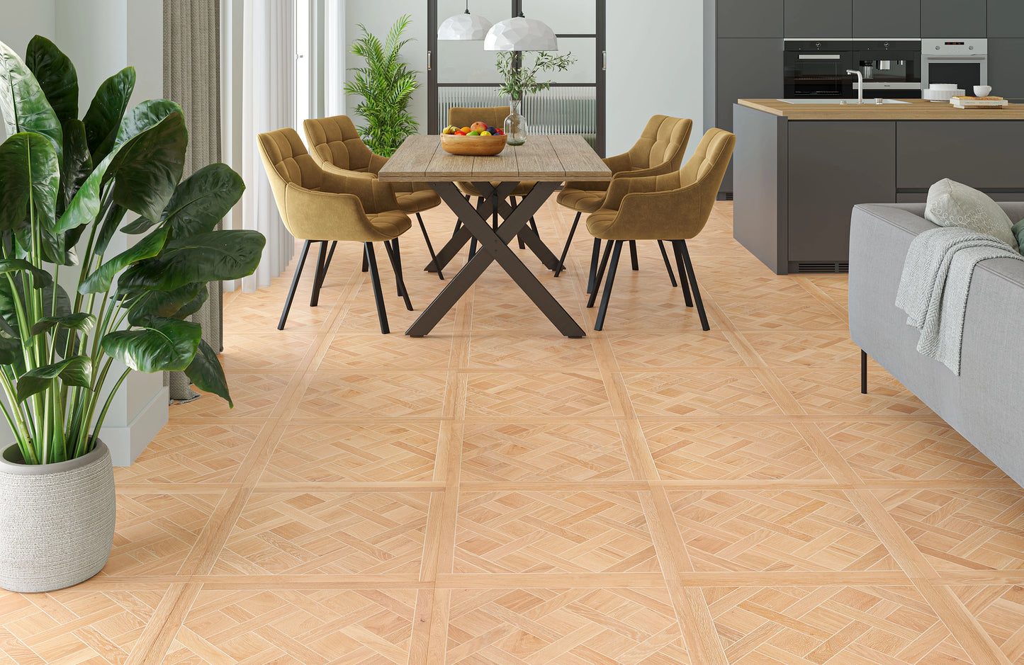 Premium Crown Oak 14mm Versailles Engineered Wood Flooring