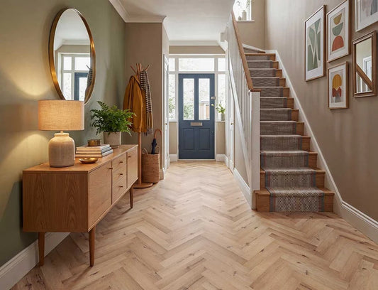 Alba Dawnlight Oak Herringbone 2.5mm Glue Down LVT
