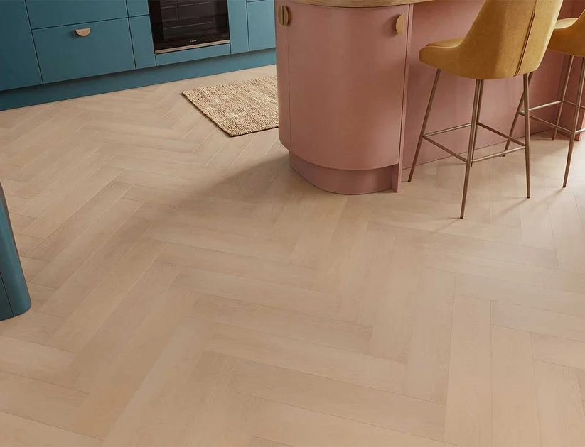 Luma Desert Ash Oak 3mm Herringbone Waterproof Glue Down LVT