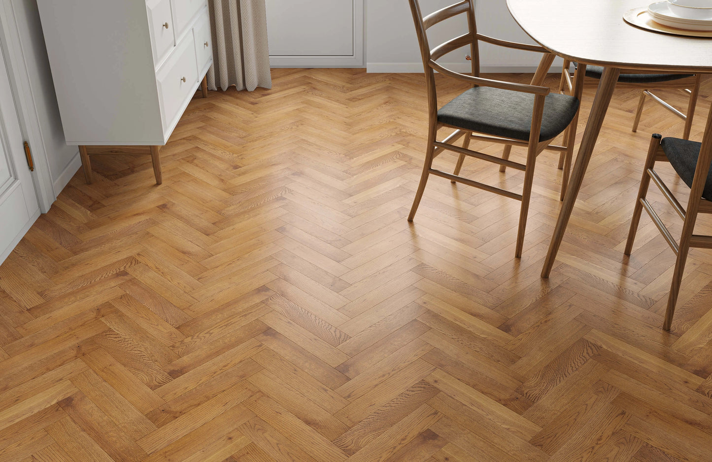 FineLine Timber Solid Oak Herringbone Flooring