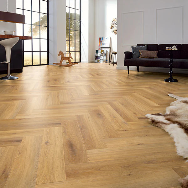 Forenzo 8mm Crestwood Oak Herringbone Laminate Flooring