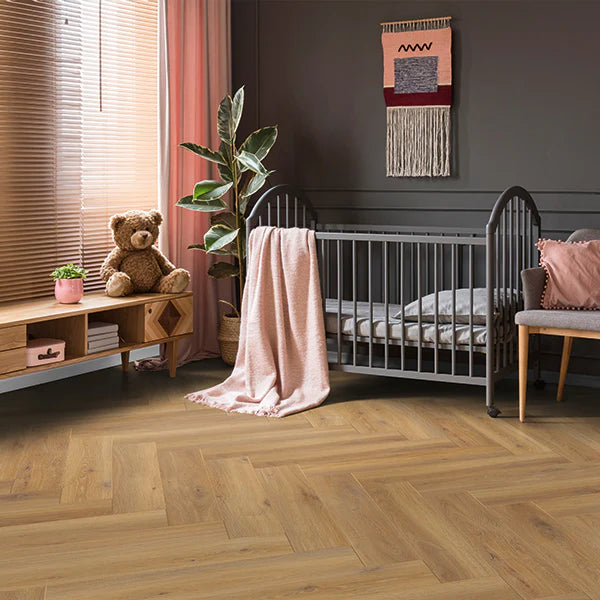 Forenzo 8mm Crestwood Oak Herringbone Laminate Flooring