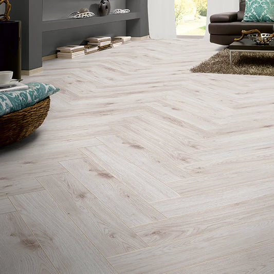 Forenzo White Oak Herringbone Laminate Flooring