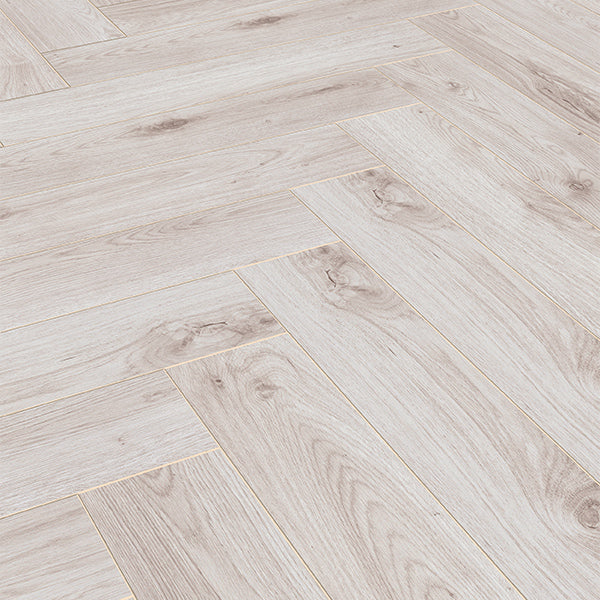 Forenzo 8mm White Oak Herringbone Laminate Flooring