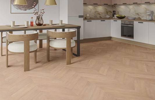 Luma Golden Drift Oak 3mm Chevron Glue-Down LVT