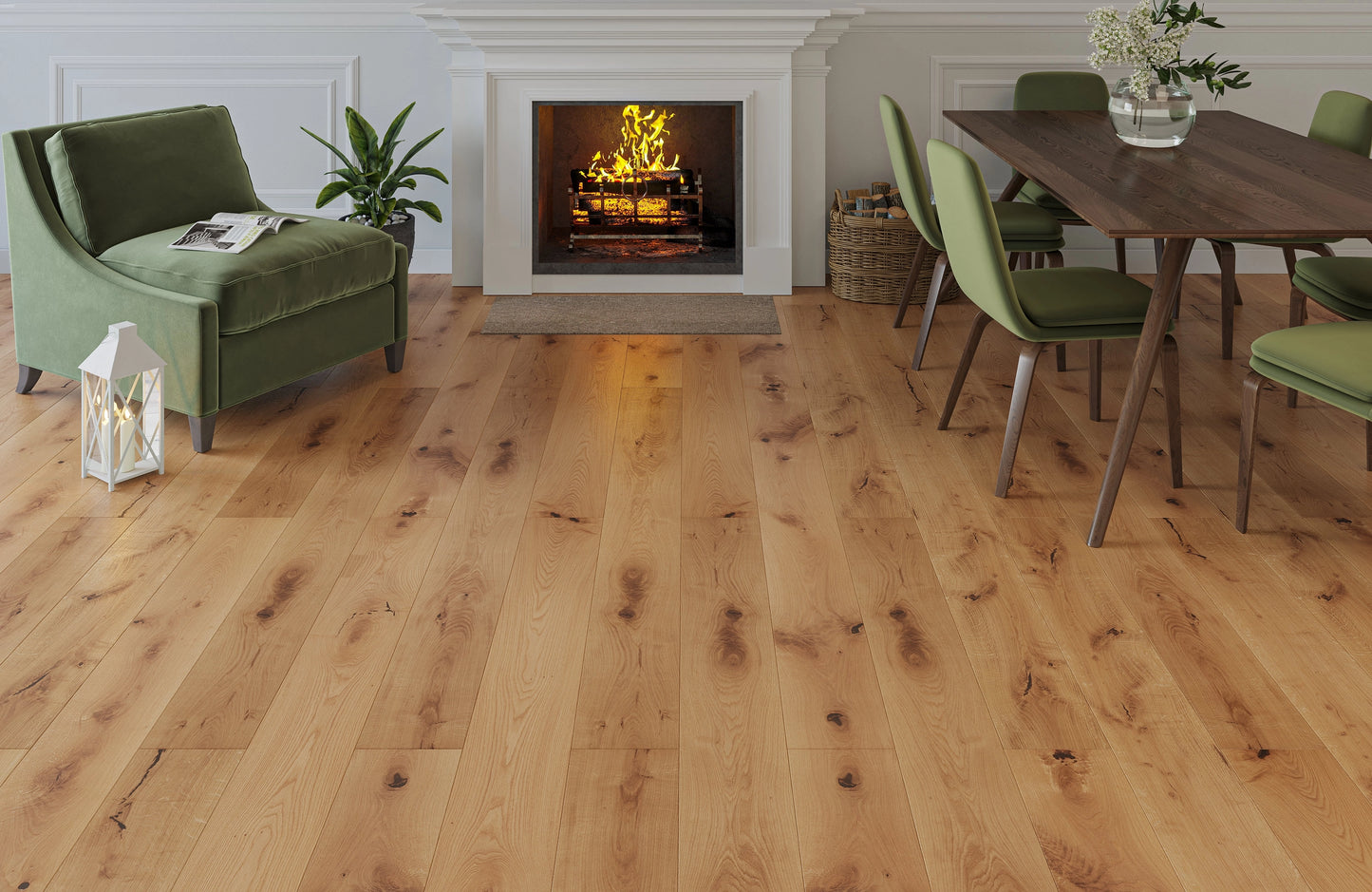 Harvest Oak 15mm Long Board Click Engineered Wood Flooring