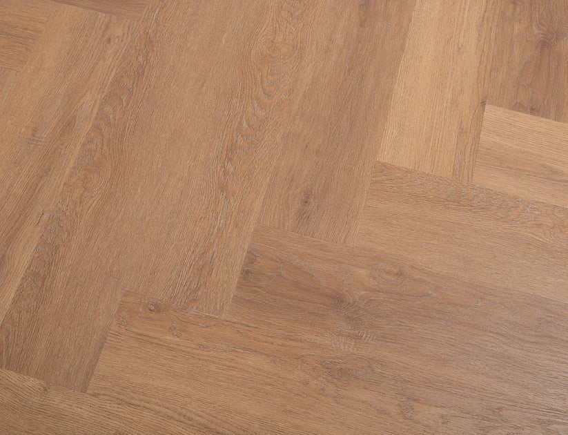 Luma Harvest Oak 3mm Herringbone Waterproof Glue Down LVT
