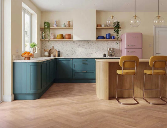 Luma Harvest Oak 3mm Herringbone Waterproof Glue Down LVT