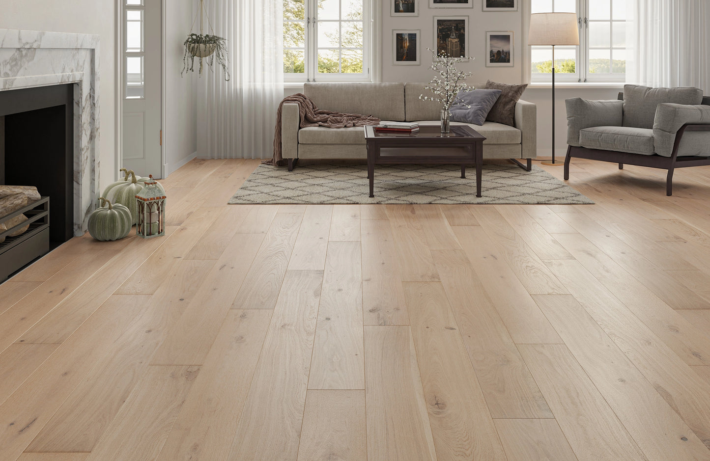 Haverton Oak 15mm Long Board Click Engineered Wood Flooring