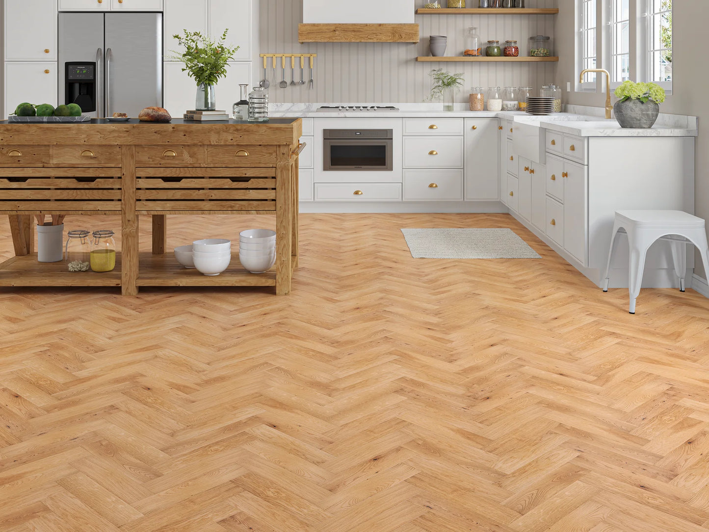 PrimeLine Hensley Oak 20mm Herringbone Engineered Wood Flooring
