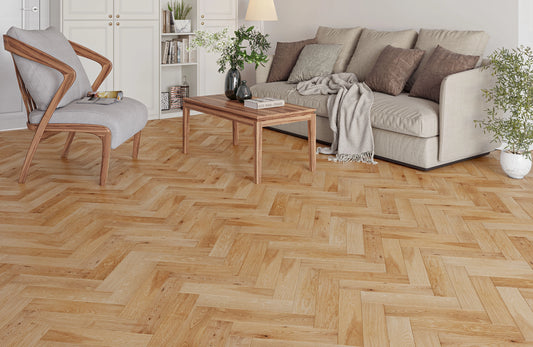PrimeLine Hensley Oak 20mm Herringbone Engineered Wood Flooring