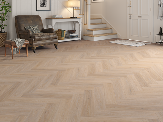 Heritage Plymouth Oak Herringbone LVT Waterproof Flooring
