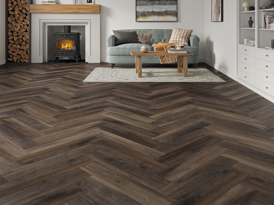 Heritage Portland Oak Herringbone LVT Waterproof  Flooring