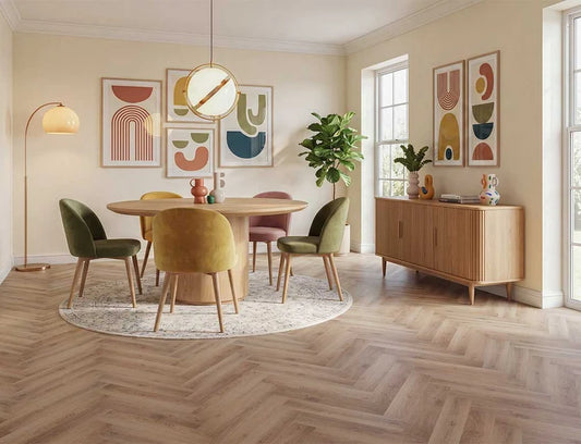 Luma Honeyfield Oak 3mm Herringbone Waterproof Glue Down LVT