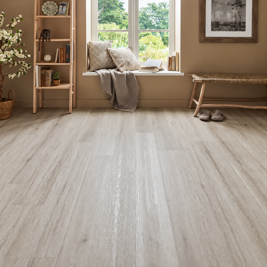Waterproof Prime Soft Grey Oak SPC LVT Click Luxury Vinyl Tile Flooring