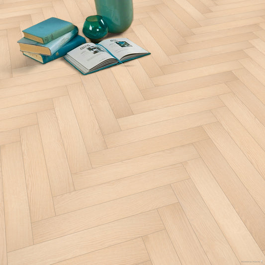 Kingsley 8mm Eversham Oak Herringbone Laminate Flooring