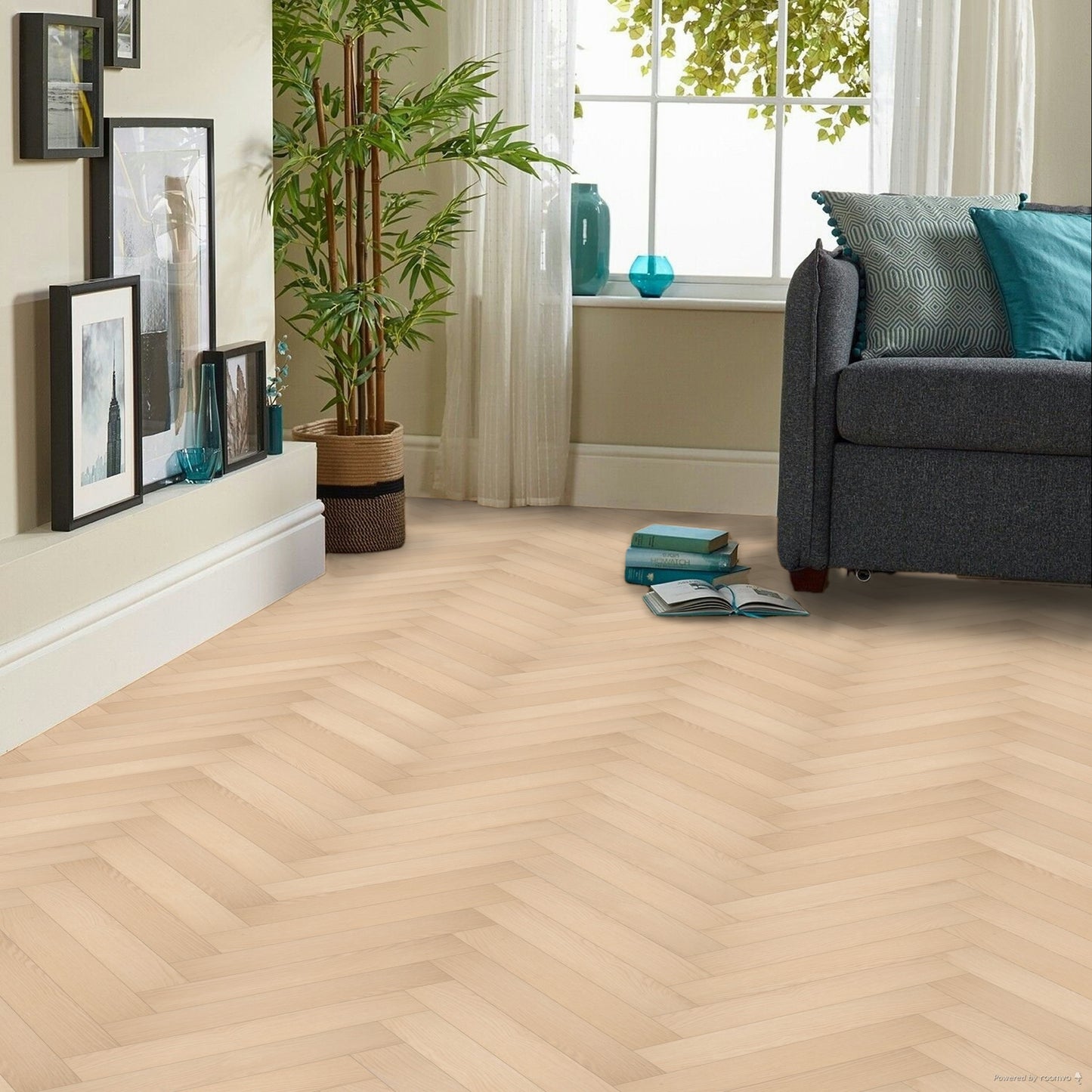 Kingsley 8mm Eversham Oak Herringbone Laminate Flooring