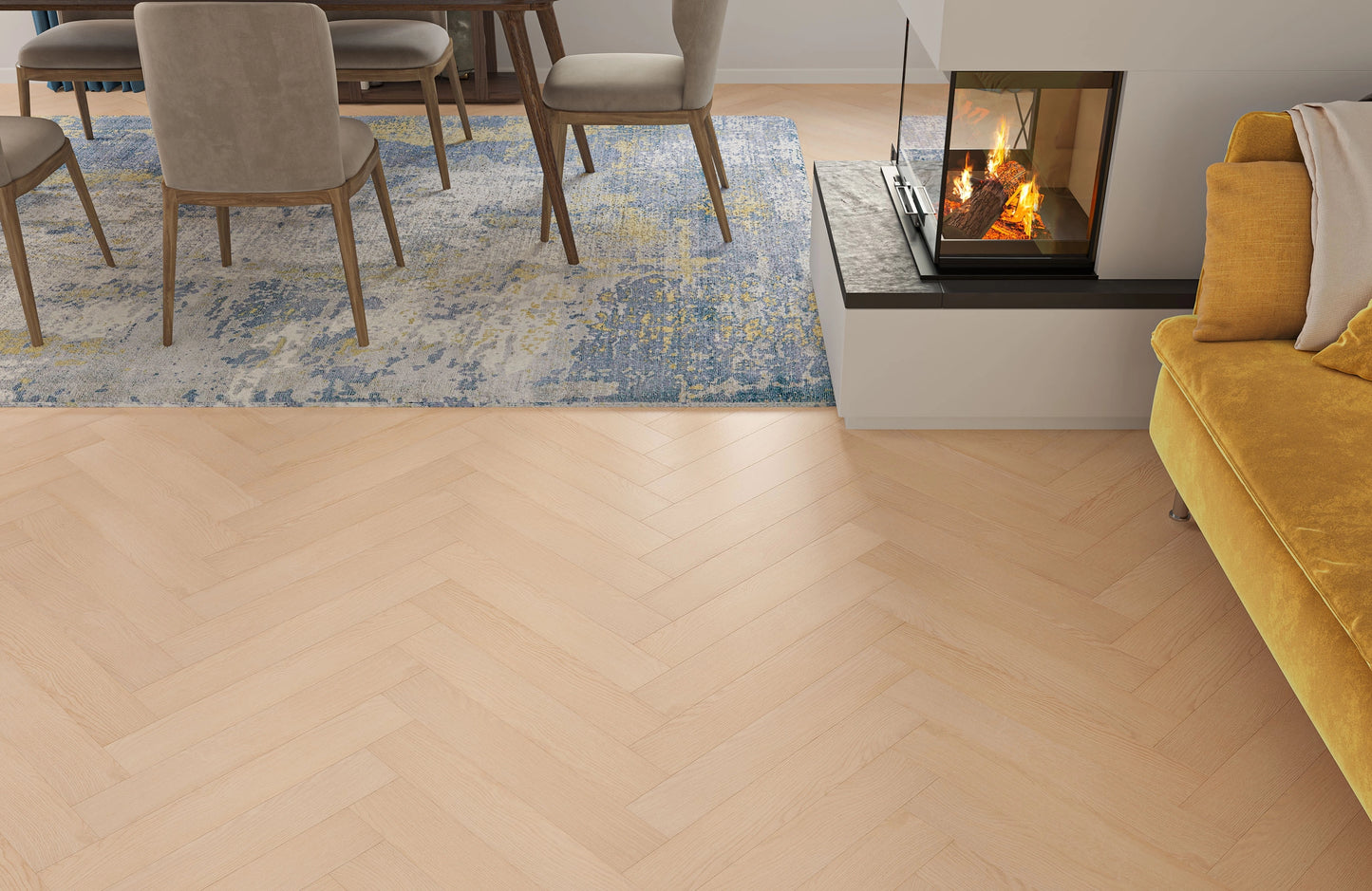 Kingsley 8mm Eversham Oak Herringbone Laminate Flooring