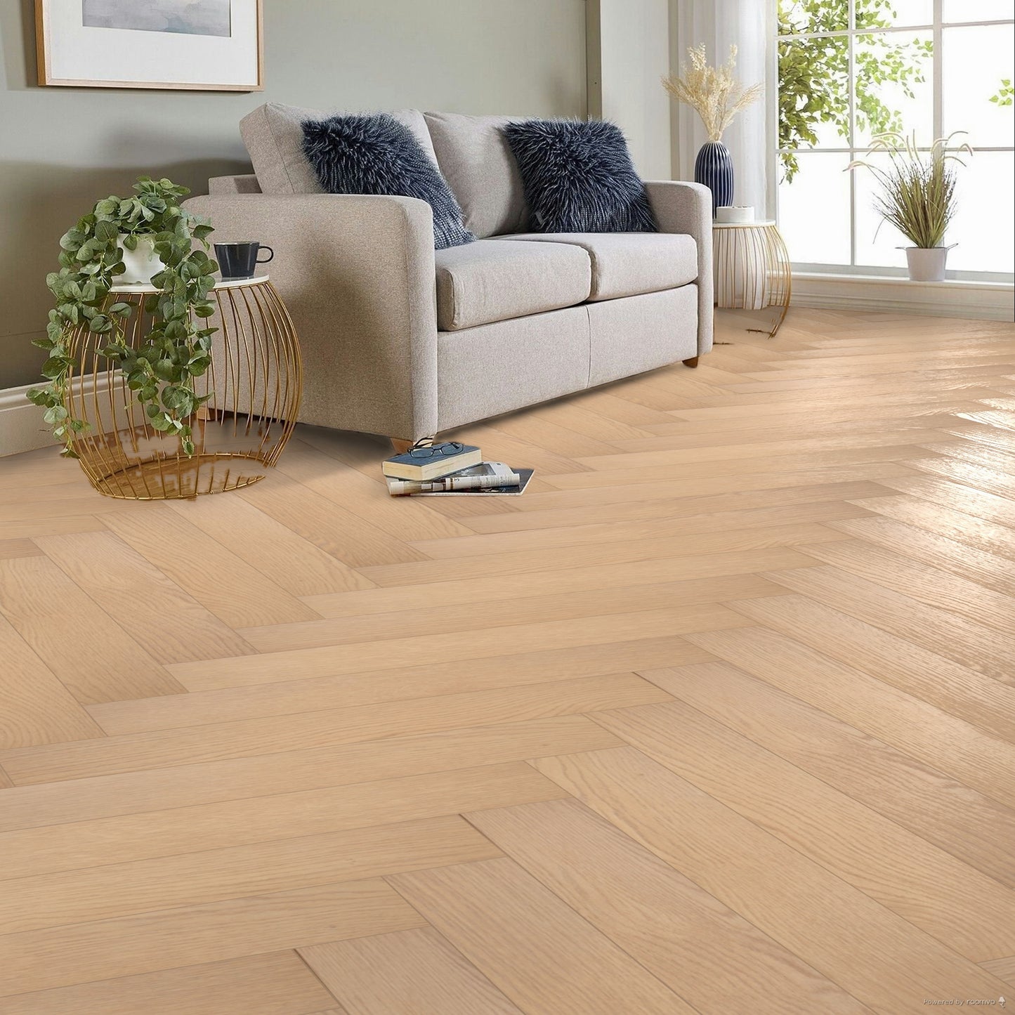 Kingsley 8mm Hartington Oak Herringbone Laminate Flooring