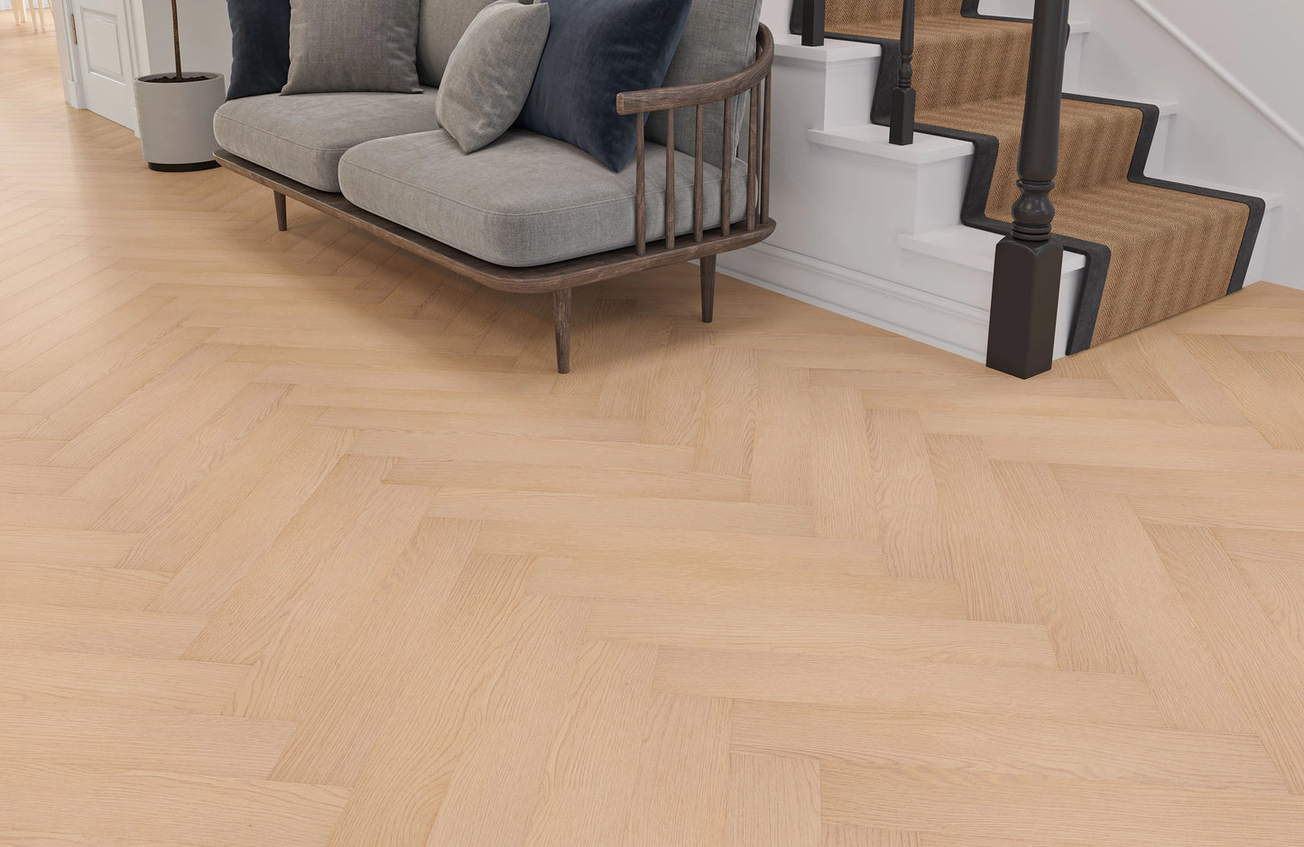 Kingsley 8mm Hartington Oak Herringbone Laminate Flooring