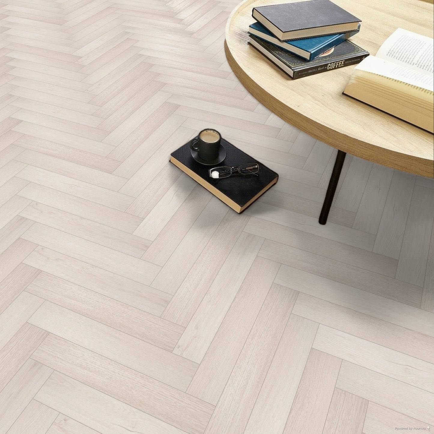 Kingsley 12mm Ashford Oak Herringbone Laminate Flooring