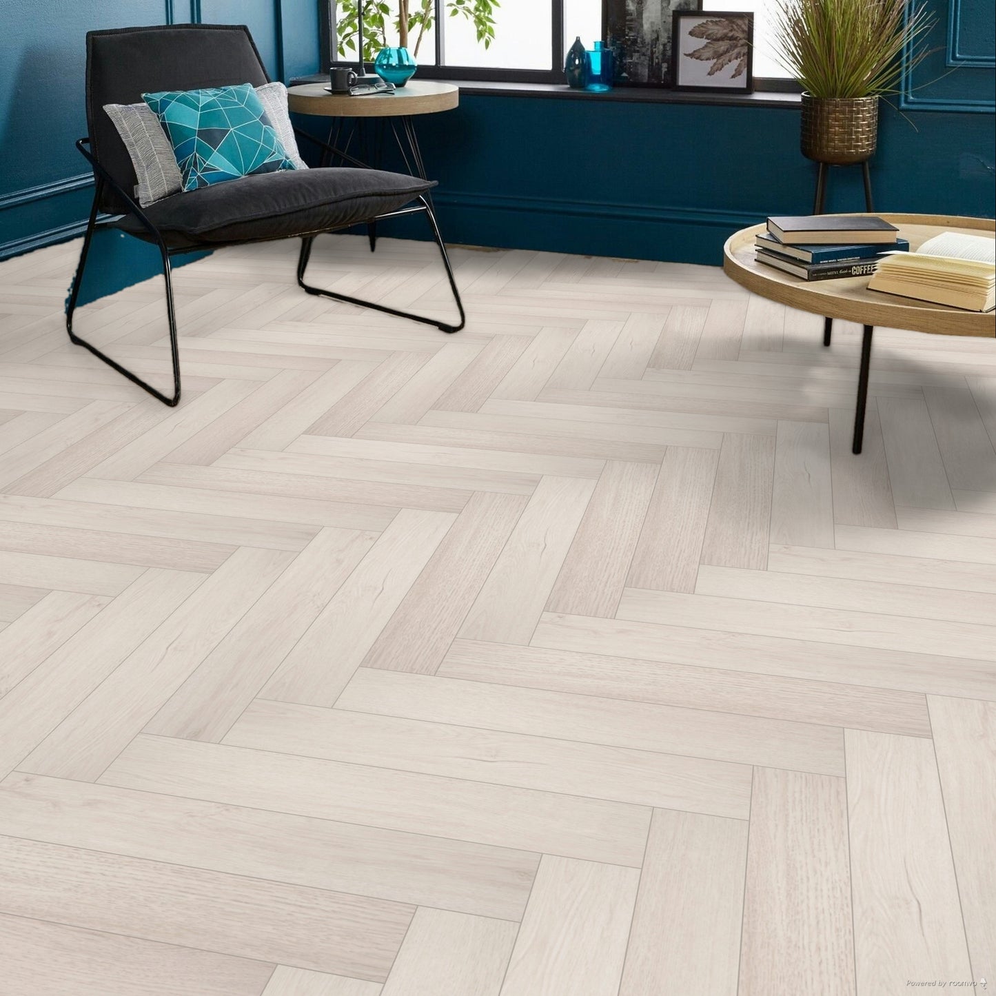 Kingsley 12mm Ashford Oak Herringbone Laminate Flooring