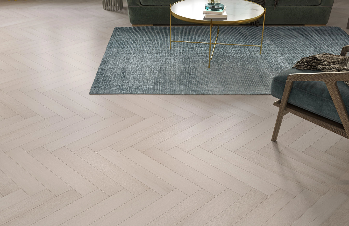 Kingsley 12mm Ashford Oak Herringbone Laminate Flooring