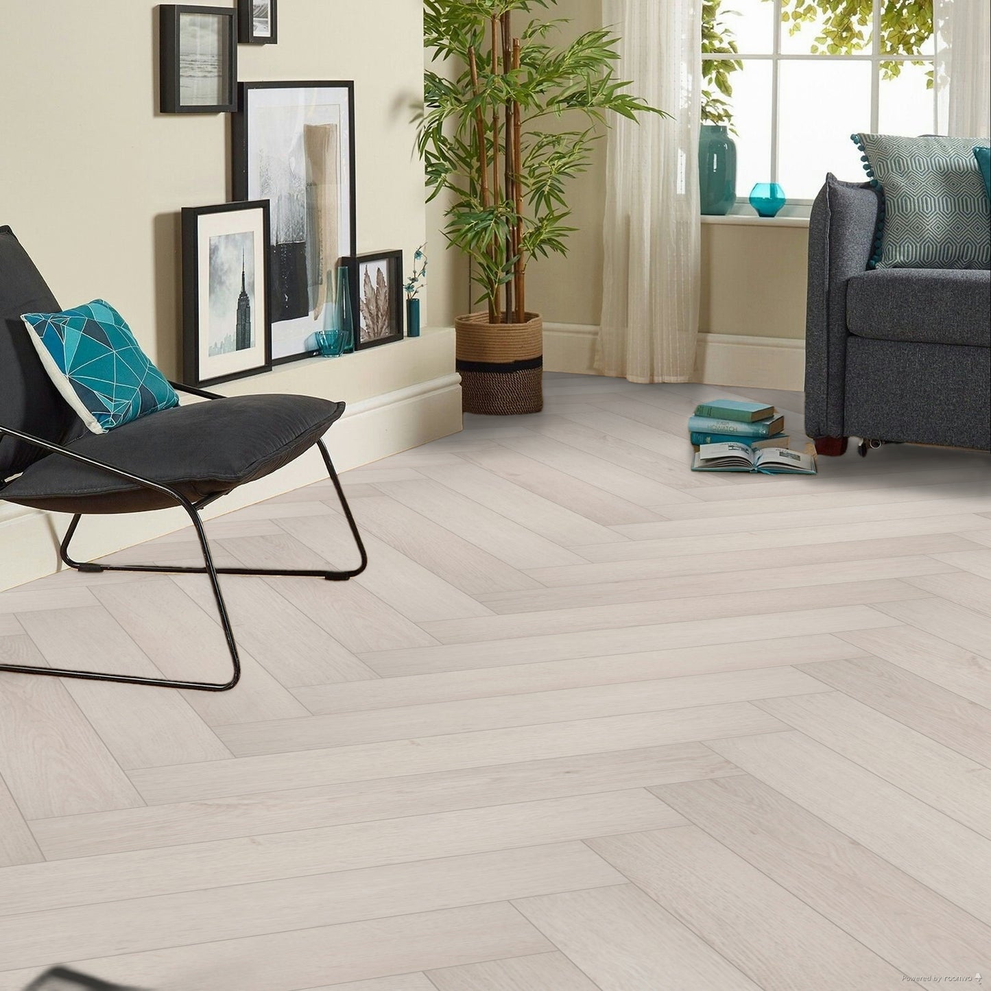 Kingsley 8mm Whitford Oak Herringbone Laminate Flooring