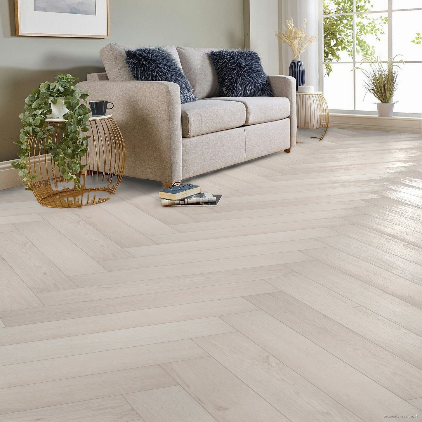 Kingsley 8mm Whitford Oak Herringbone Laminate Flooring