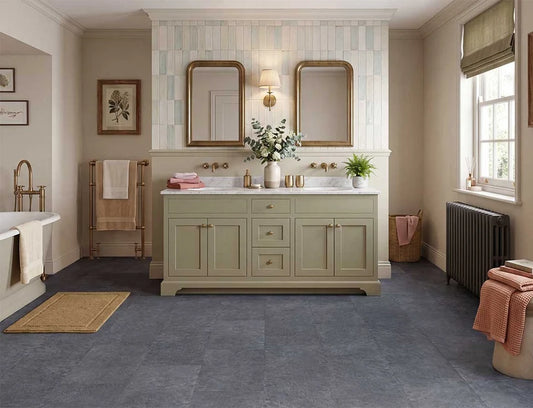 Waterproof LuxeTile CharMist Oak 2.5mm Glue Down LVT
