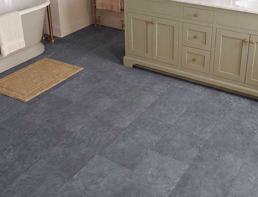 Waterproof LuxeTile CharMist Oak 2.5mm Glue Down LVT