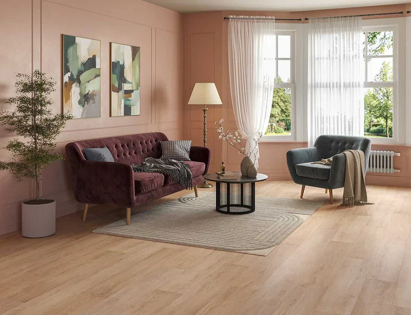 Waterproof Alba Mistwood Oak 2.5mm Glue Down LVT