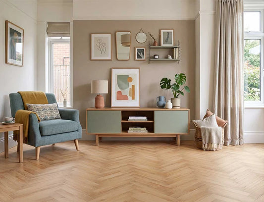 Alba Moonlight Oak Herringbone 2.5mm Glue Down LVT