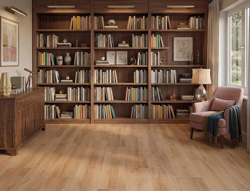 Waterproof Alba Moonlight Natural Oak 2.5mm Glue Down LVT
