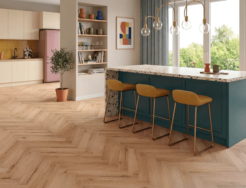 Alba Moonlight Oak Herringbone 2.5mm Glue Down LVT