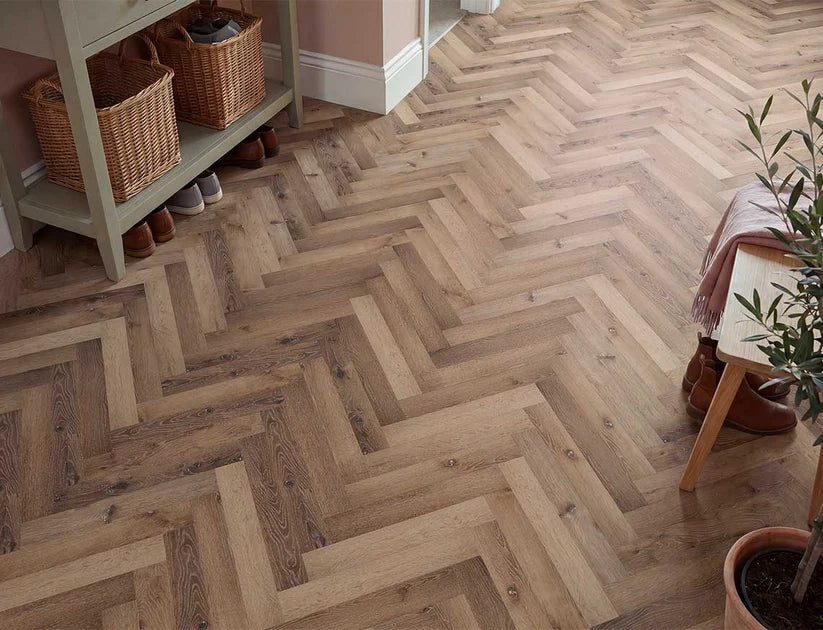 Alba Moonstone Oak Herringbone 2.5mm Glue Down LVT